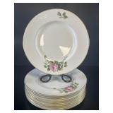 11 Royal Worcester Worcester Rose Large Plates