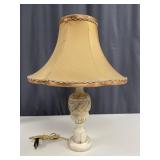 Vintage Italian Carved Alabaster Urn Table Lamp