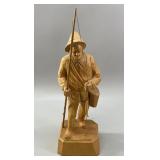 Paul-ï¿½mile Caron Quebec Carved Wood Fisherman