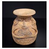 Anthropomorphic Studio Pottery Face Vase, Signed