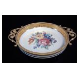 Duroc Co. T. Limoges Porcelain Floral Tray