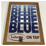 Vintage Labatt Blue On Tap Beer Advertising Mirror