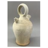 Antique Italian Ring Handled Buff Rustic Clay