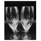 4 'Avila' Hand-Blown Boho Glass Goblets