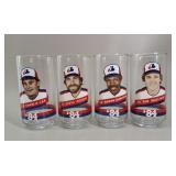 1984 Montreal Expos Promotional Glasses Set of 4