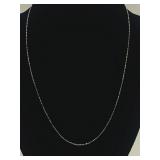 Italian 18kt (750) White Gold Ball Chain Necklace