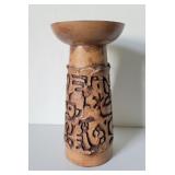 Terracotta vase parietal style brutalist
