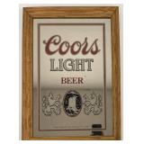 Vintage Coors Light Beer Advertising Mirror