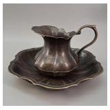 Italian Brass Pitcher Basin Set vtg