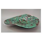 MCM Itailan Murano Copper Green Bowl vtg