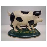 Large Cast-Iron Pig Doorstop