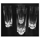 4 MCM Heavy Bottom Organic Glass Highball Tumblers