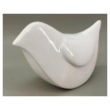Minimalist White Porcelain Ceramic Dove Bird