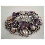 Rare Brutalist Amethyst & Quartz Copa Vide Poche