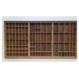 Vintage Wooden Letterpress Printer Tray