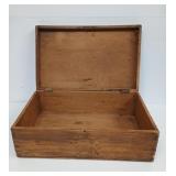 19th C. Primitive Dovetailed Pine Storage Box