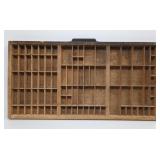 Antique Wooden Typecase Printer Drawer