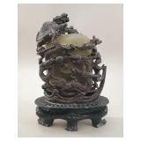 Carved Chinese Dragon & Longgui Turtle Sculpture