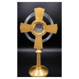 Modernist Gilt Brass Monstrance with Halo