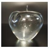 Wedgwood Clear Crystal Apple Paperweight