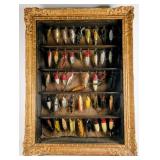 45 Fishing Lure Collection Framed Shadow Box