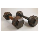 Pair of Champs Cast Iron Dumbbells 12 lbs