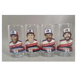 1984 Montreal Expos Player Glasses Set of 4