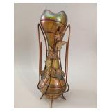 Austrian (Bohemia) Art Nouveau Mounted Glass Vase
