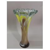 Art Glass Mid-Century Swirl Vase