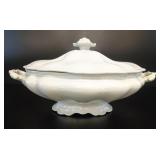Antique J&G Meakin Ironstone Covered Serving Dish