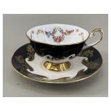 Queen's Fine Bone China 'Emperor' Teacup & Saucer