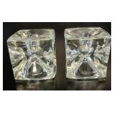 Rudolf Jurnikl Sklo Union Glass Cube Candleholders