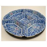 Japanese Porcelain 5 Compartment Lazy Susan