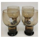 Molson Export Smoke Glass Goblets