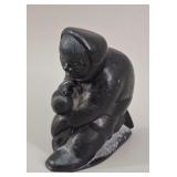 Inuit Soapstone Carving, Signed vtg