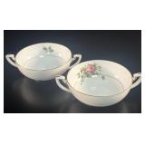 Pair of Royal Worcester Cream Soup Bowls