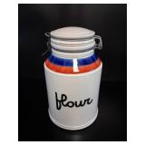 Vintage Baldelli Italy Ceramic Flour Canister