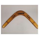 Australian Pyrography Monero Turtle Boomerang