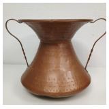 Lg Hand-Hammered Copper Twin-Handled Vessel