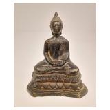 Cast Bronze Seated Buddha Shrine Figure