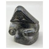 Canadian Inuit Carved Soapstone Seated Figure