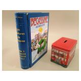 Bï¿½cassine Book  & Churchhill Doubledecker Bus Tin