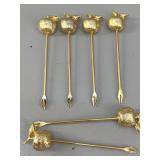 Freddotherm Turnwald 24kt Apple Cocktail Picks