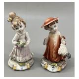 Pair of Capodimonte Porcelain Figurines