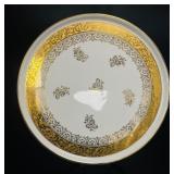 Porcelaine Limoges France Gilded Pedestal Stand