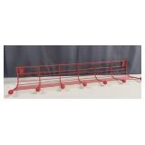 1970s Retro Red Wire Wall Coat Rack