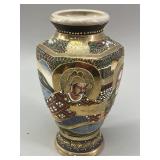 Japanese Satsuma Style Moriage Vase