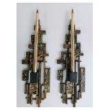 Syroco Brutalist Wall Sconces, Model 4050
