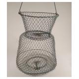 Vintage Wire Collapsible Fish Trap Basket