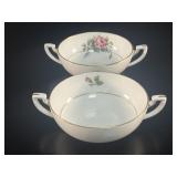 Pair of Royal Worcester Cream Soup Bowls